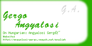 gergo angyalosi business card